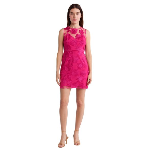 NWT Sam Edelman Leafy Embroidered Sheath Dress Size 6 - Picture 1 of 3